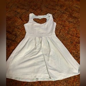 Striped dress with heart cutout
